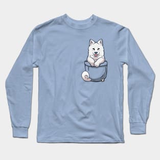 Pocket Samoyed Long Sleeve T-Shirt